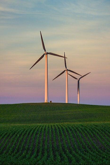 Commercial wind turbine installation